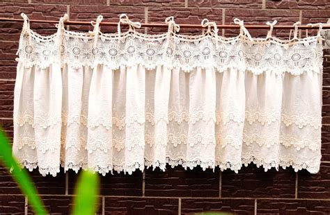 Rustic Shabby Chic French Country Style Lace Window Curtain Etsy