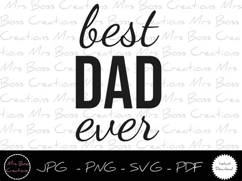 Best Dad Ever Svg Png  Pdf Files Cricut Cut File Etsy España