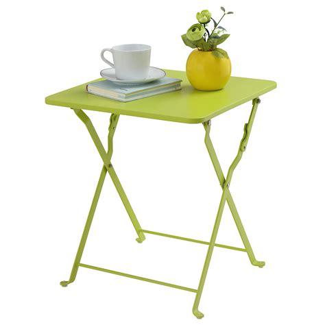 Drawers have a metal, round handles. Finnhomy Small Square Folding Side End Table Sofa Table ...
