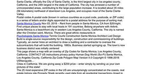 Santa Monica Zip Codes Google Docs