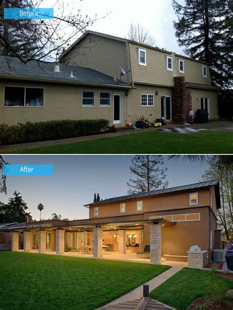 Modern Before And After Remodeling Home Exterior With Simple Decor