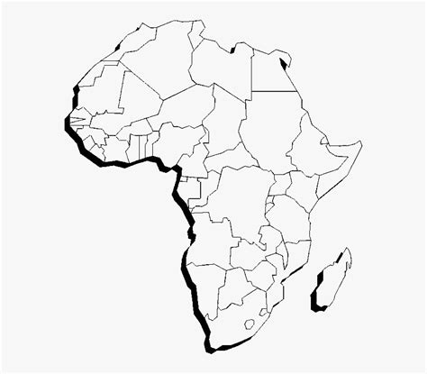 Africa Continent Map Drawing Png Download African Map Color Pages