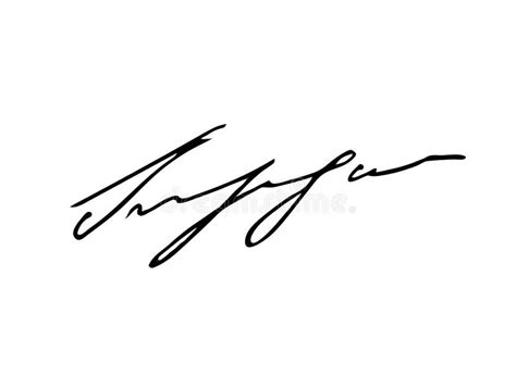 Vector Signature Autograph Hand Drawn Scrawl Signature Handwritten