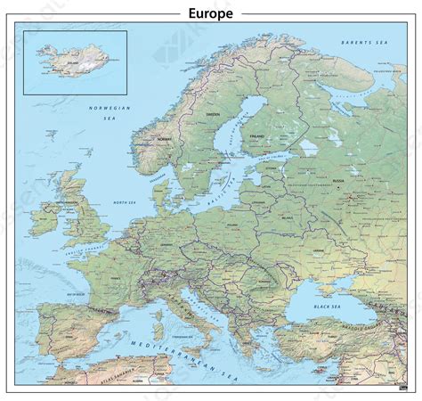 Hurts redemption (europa plus 2021). Digitale Europa natuurkundige kaart 622 | Kaarten en ...