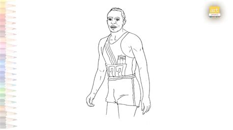 Jesse Owens Drawing Videos Jesse Owens Outline Sketch How To Draw