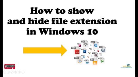 How To Show And Hide File Extension In Windows 10 Youtube