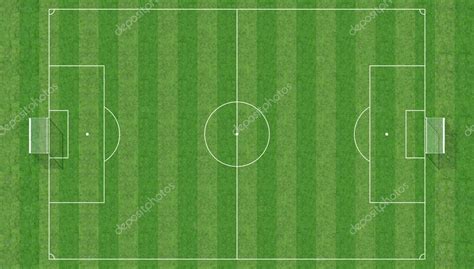 Ein fußballfeld kann bis zu einem auf 7140 qm dribbeln seehunde und reus um die gegenspieler. leeres Fußballfeld — Stockfoto © archideaphoto #4940442