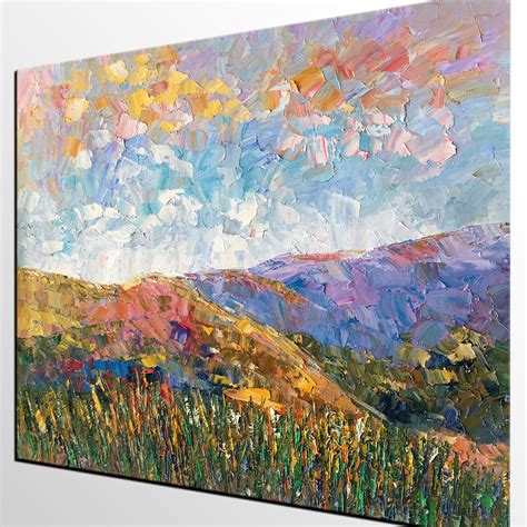 Custom Large Wall Art Mountain Landscape Canvas Art Abstract Landsca