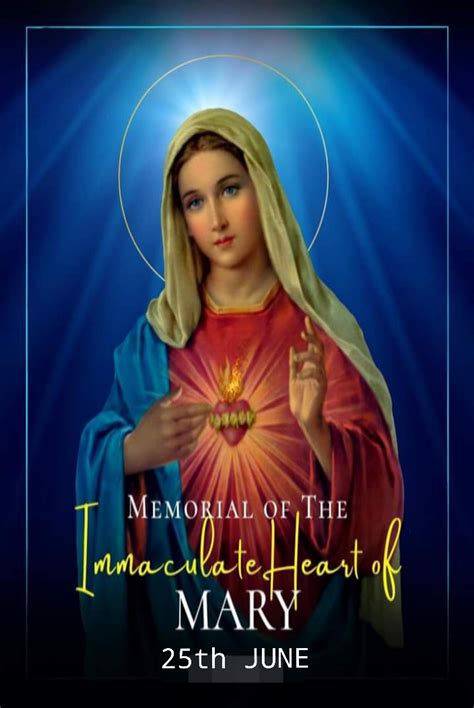 Feast Of The Immaculate Heart Of Mary 25th June Prayers And Petitions