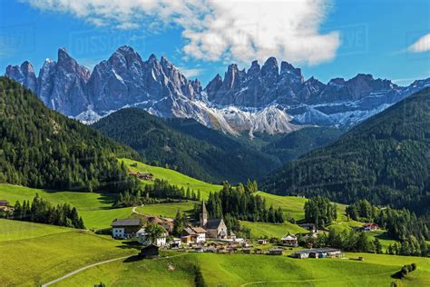 San Pietro By The Dolomites In South Tyrol Italy Stock Photo Dissolve