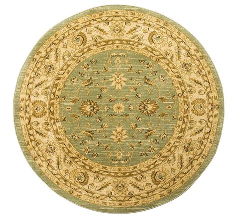 Ziegler 7709 Green Round Circular Rug Circular Rugs Rugs Oriental