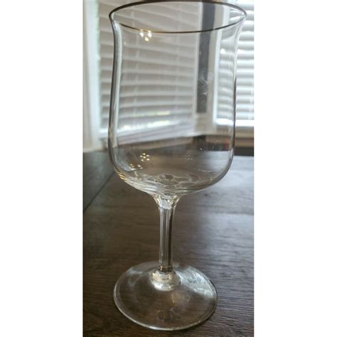 Lenox Crystal Intrigue Gold Wine Glasses Goblet Gold Rim Etsy