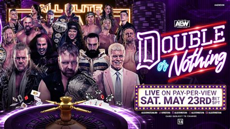 The show features an aew world aew double or nothing card: Results: AEW Double Or Nothing PPV - 5/23/2020 | Big Gold Belt Media | Wrestling, Movies, Comics ...