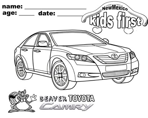 Give a try to these easy, fun and interesting toyota colouring pages. Color my Camry! | Cars coloring pages, Camry, Coloring pages