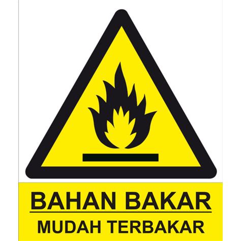 Jual Stiker Peringatan Bahan Mudah Terbakar Safety Sign Sticker A7