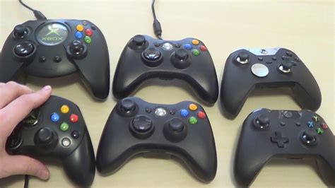 Evolution Of Xbox Controllers From Left To Right Top Row Original