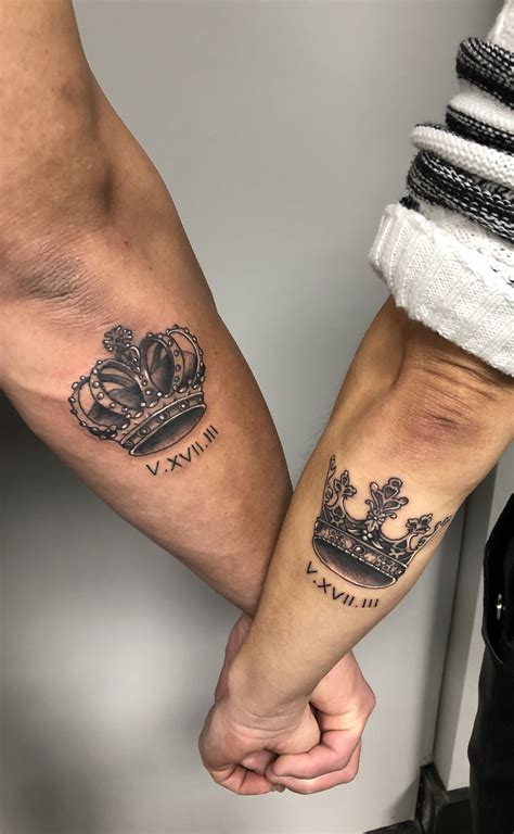 Maybe you would like to learn more about one of these? #kingandqueen #king #royalty #couplesgoals | Couples tattoo designs, Crown tattoo, Crown tattoo ...