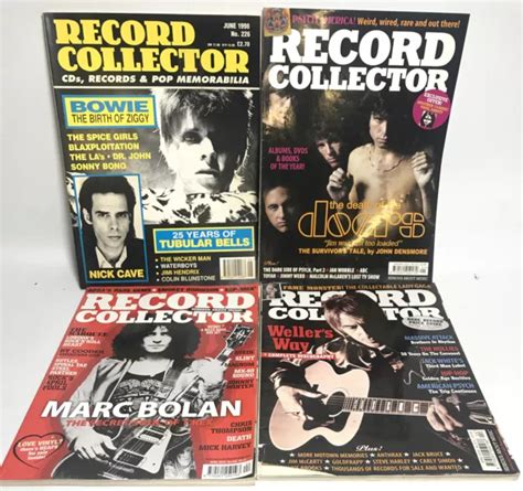 Record Collector Magazines Lot Bowie The Doors Marc Bolan Issues
