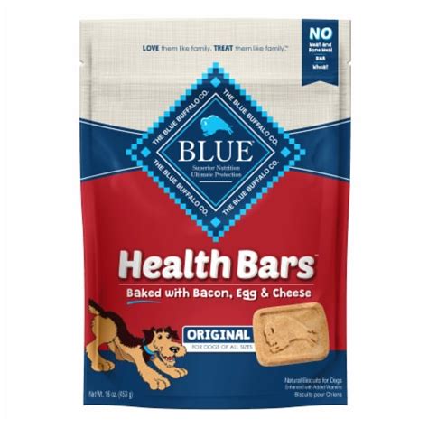 Blue Buffalo Health Bars Natural Bacon Egg And Cheese Crunch Dog Treats