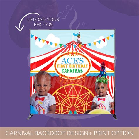 Carnival Backdrop Custom Carnival Party Backdropvinyl Party Etsy
