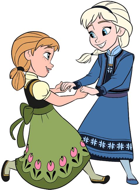 Young Anna And Elsa Clip Art Images From Frozen Disney Clip Art Galore