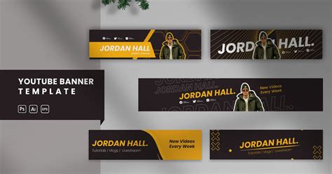 Modern Youtube Banner Graphic Templates Envato Elements