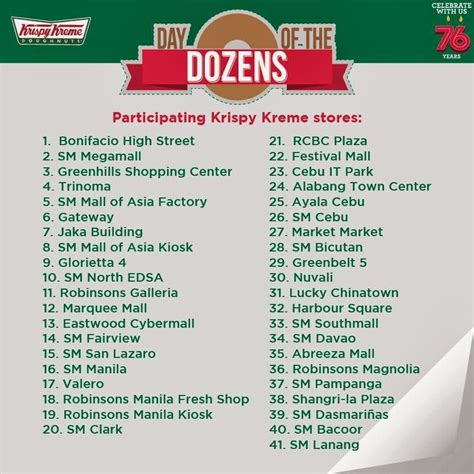 This is actually an annual krispy kreme event, in honor of the date: Prices For: Krispy Kreme Prices For A Dozen