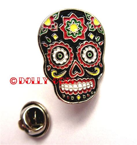 Punk Pins Day Of The Dead Art Pin Card Mexican Holiday Cool Buttons