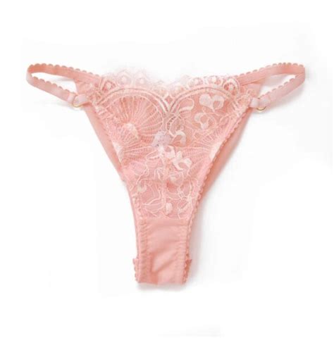 Powder Pink Lace Thong Panties Marianna Giordana Paris