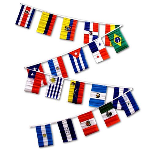 Buy 12x18 Latin American Country Bunting Flags Banner 20 Flags In