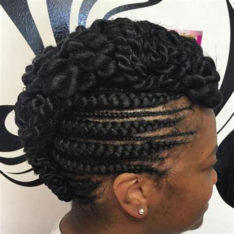 If you lead a very active lifestyle, this ghana braid look offers up a trendy hairstyle that keeps hair secured and out of your face for weeks at a time. 25 Incredibly Nice Ghana Braids Hairstyles For All ...