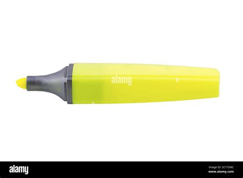 Yellow Highlighter Isolated Over A White Background Stock Photo Alamy