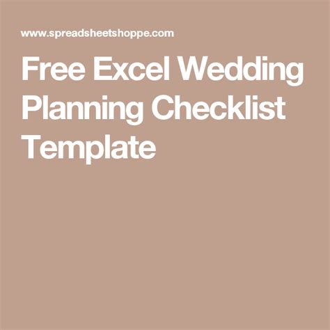Free Excel Wedding Planning Checklist Template Wedding Quotes Printable