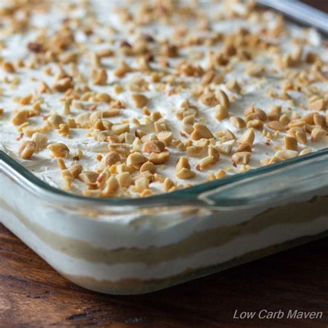 Low fat cream cheese, egg, sweetener, vanilla extract, part skim ricotta cheese. Low Carb Peanut Butter Dessert (Layered Dream) - Low Carb Maven