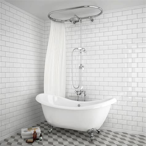 How to choose shower curtains. Chatsworth 1928 Traditional Free Standing Over-Bath Shower ...