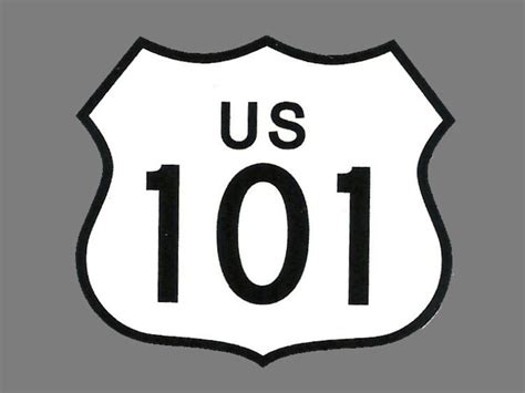 Highway 101 Decal Hwy 101 Sticker Souvenir Road Sign Travel Sticker 2