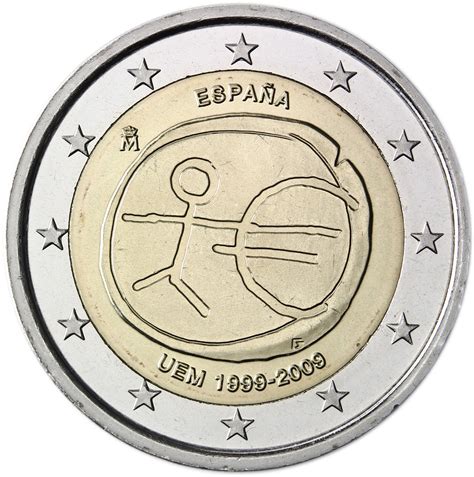Spain Euro Th Anniversary Of The Emu And The Birth Of The