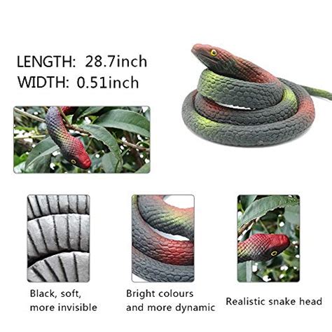 Lechay 3 Pieces Realistic Rubber Snakes In 2 Sizes 52 Inches And 29