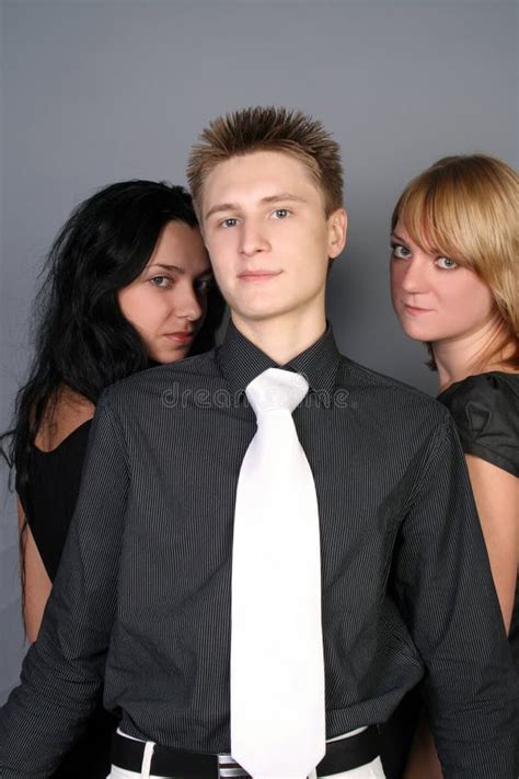 Three Friends Having Fun Together Stock Image Image Of Communication