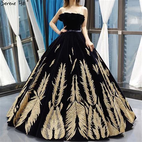 Black Gold Sleeveless Sexy Wedding Gowns 2020 Latest Design Beading