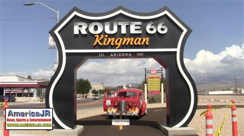 Illuminated Route 66 Drive Thru Shield Unveiling In Kingman Az Youtube
