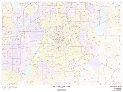 Dallas County Zip Codes Map Maping Resources