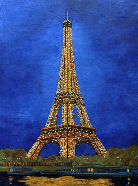 Der stahlfachwerkturm ist nach seinem erbauer alexandre gustave eiffel benannt. Tour Eiffel scintillante, Sparkling Eiffel tower Peinture ...