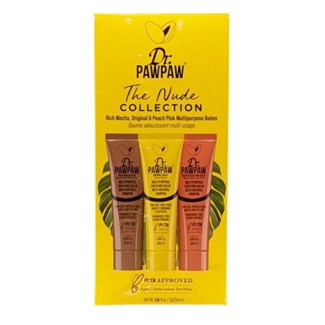 Dr Paw Paw The Nude Collection Multi Use Balm 25ml Rich Mocha Peach Pink And Original Skin