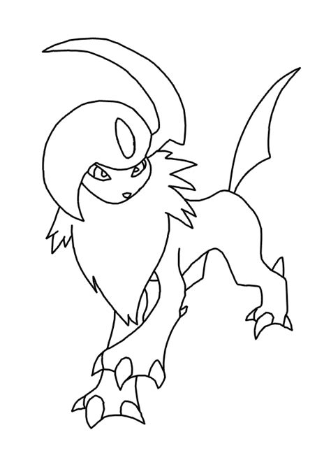 Absol Lineart by Flaroxthefox on DeviantArt