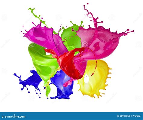 Color Splashes Isolated On A White Background Stock Image Image Of