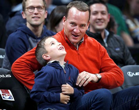 Ready For His Close Up See Peyton Manning S Son Marshall Get Animated At Nba Game