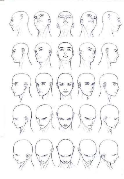 Drawing Reference Face Angles Anime 24 Ideas 해부학 그림 얼굴 그리기 얼굴