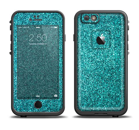 The Teal Glitter Ultra Metallic Apple Iphone 6 Lifeproof Fre Case Skin