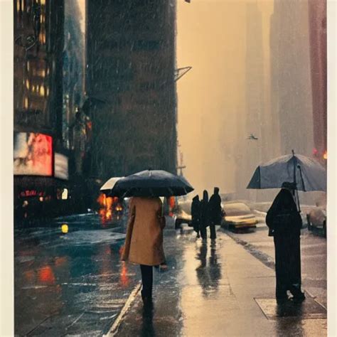 Rainy New York Daydream By Saul Leiter Stable Diffusion Openart